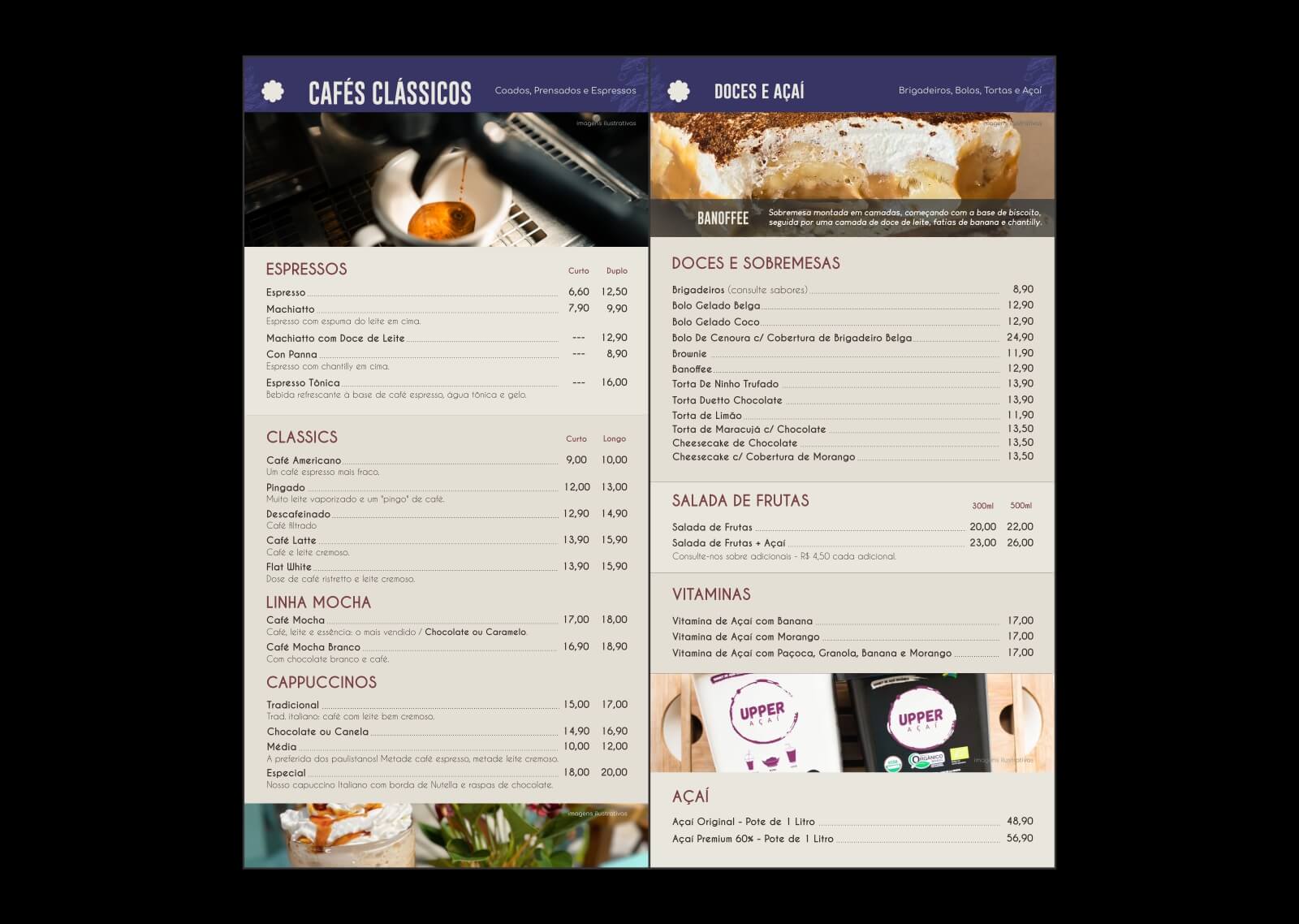 Menu Café Prainha